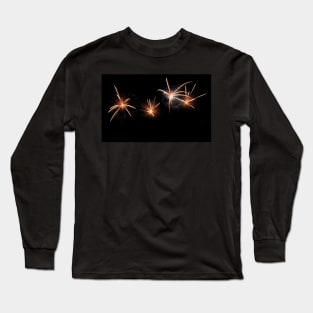 Four white sparkly fireworks Long Sleeve T-Shirt